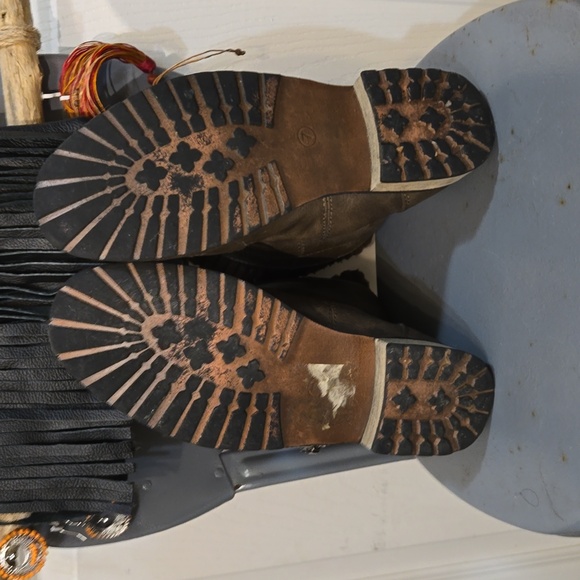 Ankle boots,brown,vegan leather,hip,western,boho Size:7 vintage - Picture 7 of 8